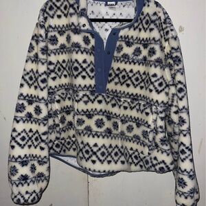 Victoria's Secret Blue and White Patterned pullover